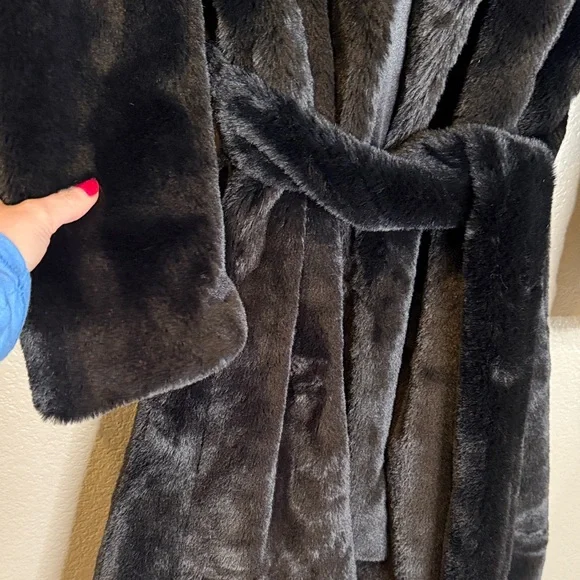 Express long faux fur warm classy elegant coat. New without tags